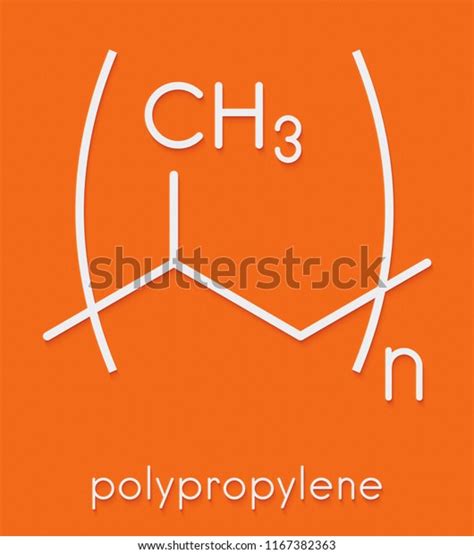 Polypropylene Polypropene Pp Plastic Chemical Structure Ilustración De Stock 1167382363