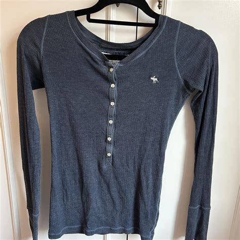 Perfect Abercrombie And Fitch Henley Top Purchased Depop