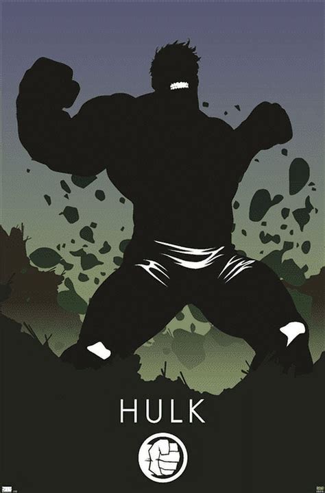 Marvel Heroic Silhouette - Hulk Wall Poster, 22.375" x 34" - Walmart.com