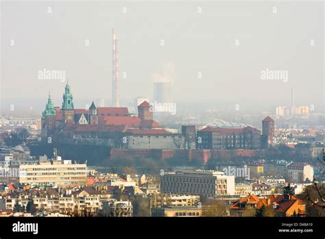 Cracow panorama with Wawel castle Stock Photo - Alamy