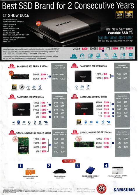 Samsung Ssd Brochures From It Show Singapore On Tech Show Portal