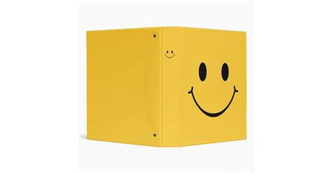 Happy Smiley Face Binder Zazzle