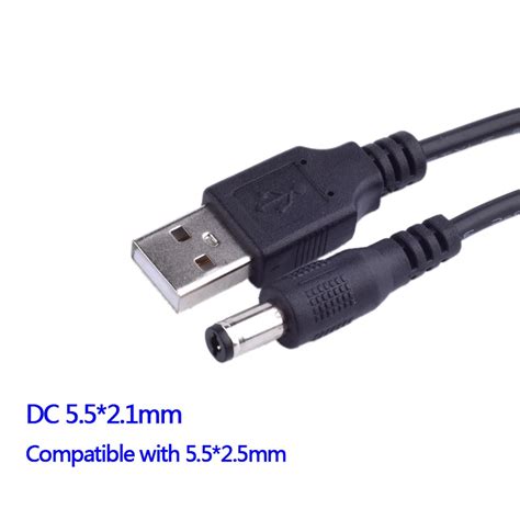 Dc Power Plug Usb Convert To 5521mmdc 5521 Compatible With 5525mm Jack With Cord