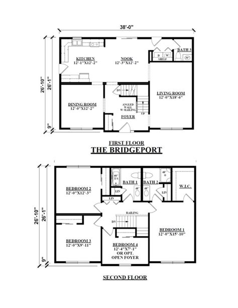 Floor Plans For 2 Story House - House Plans