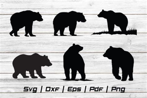 Bear Wild Life Silhouette Svg Cut File Graphic By Jennadesignsstore