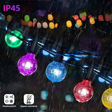 Yuusei Ft Colored Outdoor String Lights Waterproof Rgb Led Globe