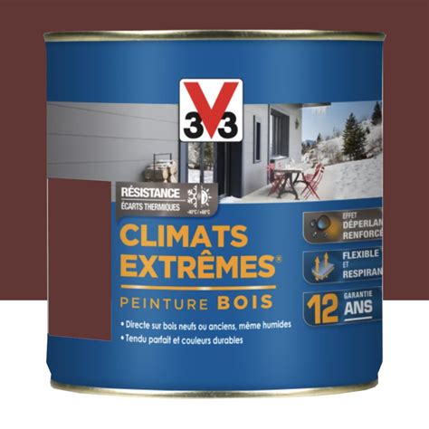 Peinture Bois V Climats Extr Mes Satin Rouge Basque Pas Cher