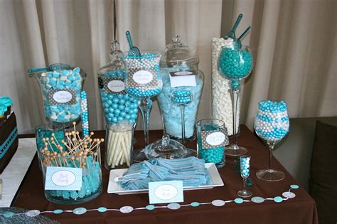 Candy Station For A Baby Boy Baby Shower Baby Shower Candy Station