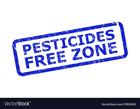 Pesticides Free Zone Watermark With Grunge Surface