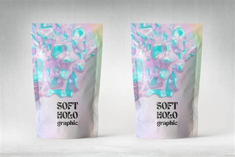 Soft Holo Iridescence D Shapes Premium Free Psd Mockup Store