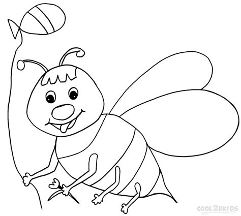 Bee Printable Coloring Pages