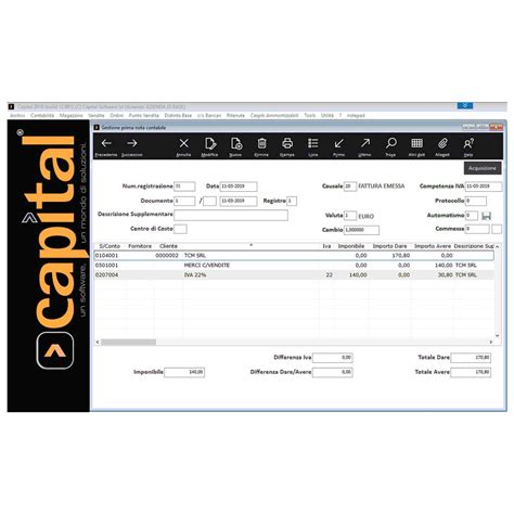 Software Gestionale Capital Prima Nota Sintec Informatica Srl