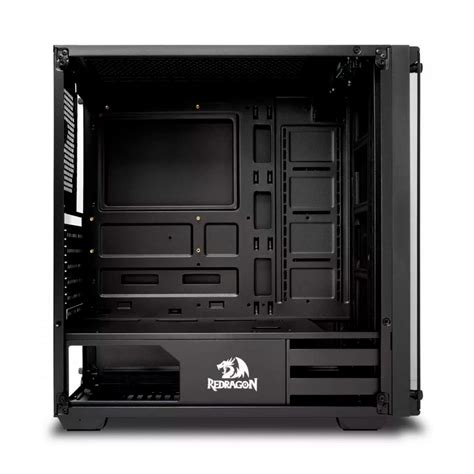 Gabinete Gamer Redragon Wheel Jack Black Mid Tower Crstal