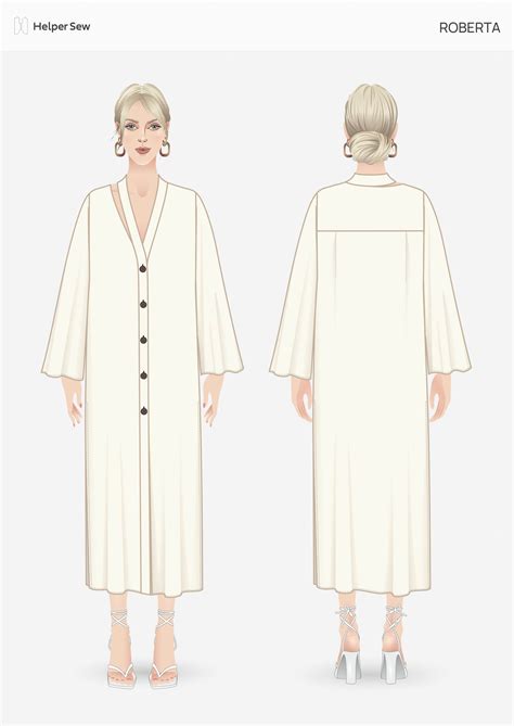 Купить выкройку Платье Roberta - скачать pdf в он-лайн в магазине