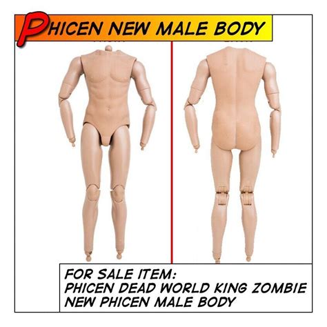 Phicen King Zombie Male Nude Tall Body W Pegs Fit In Scale Action Figure