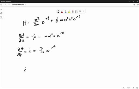 Solved Using Hamilton S Equation Of Motion Show That The Hamiltonian