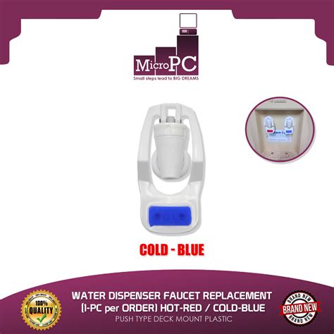Water Dispenser Faucet Replacement Pc Per Order Hot Red Cold Blue Push Type Deck Mount