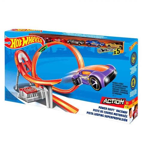 Jual Hot Wheels Power Shift Raceway Track 5 Race Vehicles Set Trackset Playset Shopee Indonesia