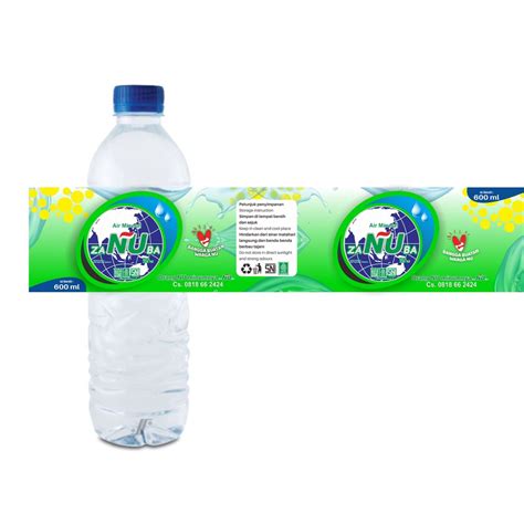 Jual Label Botol Air Mineral 600 Ml Label Botol Air Minum Shopee