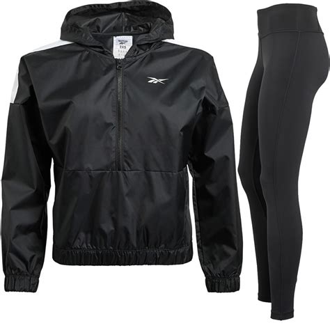 Buy Reebok Womens Myt Half Zip Tracksuit Black