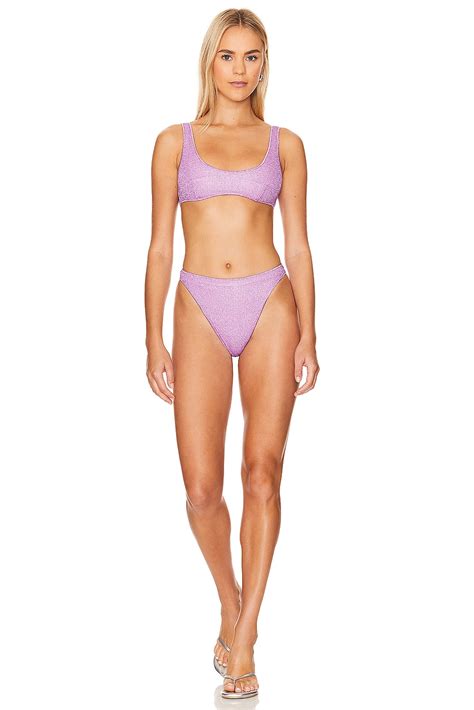 Oseree Lumiere Sporty 90s Bikini Set In Glicine REVOLVE