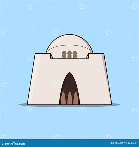 Illustration Of A Building Tomb Of Quaid Mazar Cartoon Vector