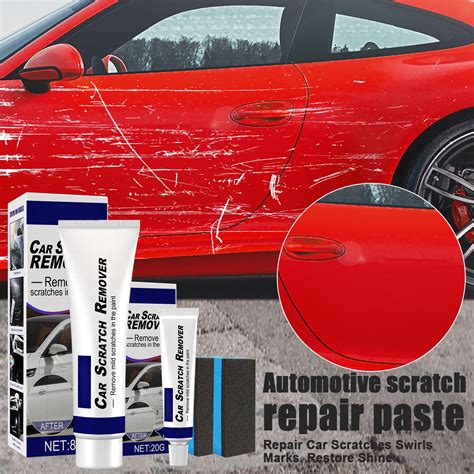 Car Scratch Remover Kit Paint Scratch Wax With Includes Sponge Applicator For Effective Scratch ...