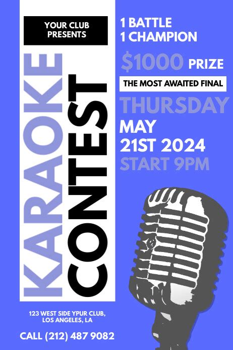 Plantilla De Karaoke Contest Postermywall