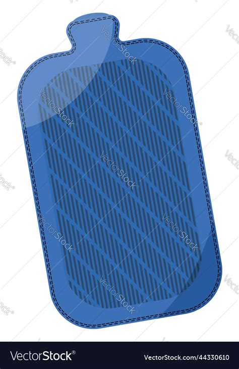 Blue Hot Water Bag On A White Background Vector Image