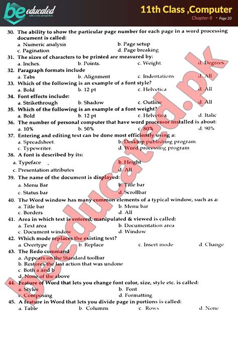 Cahpter 8 Computer Science ICS Part 1 Notes Inter Part 1 Notes