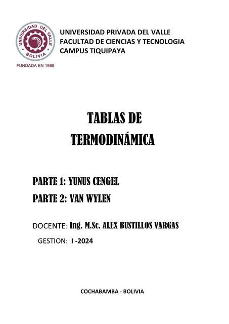 Tablas De Termodinamica Ii Ok Alcocer Udocz