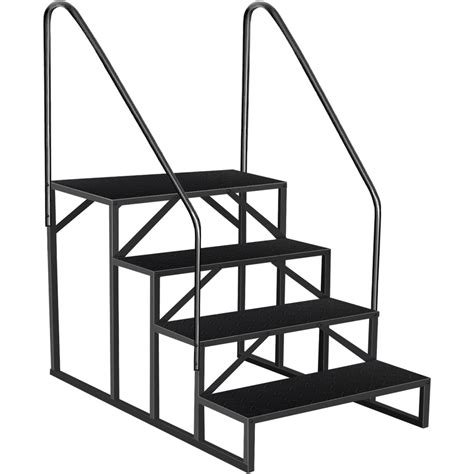 Kojooin Portable RV Steps Hot Tub Steps With Handrail Sturdy Pool