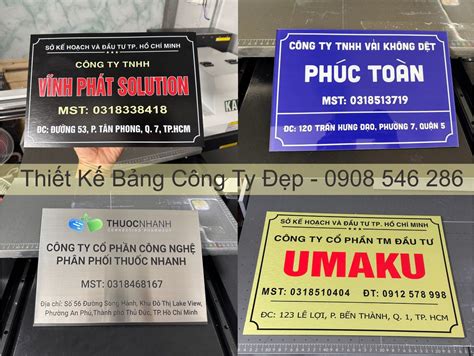 cac loai bang ten cong ty dep moi nhat