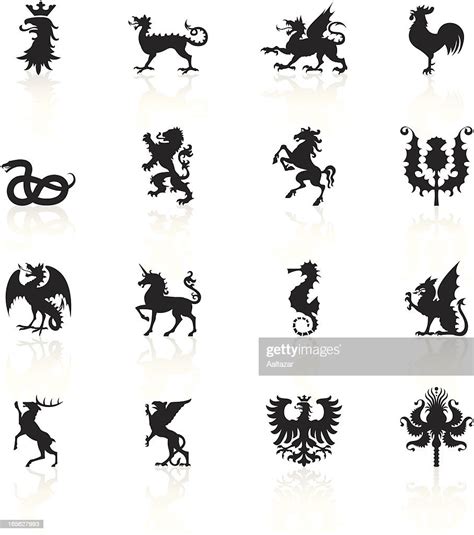 Black Symbols Heraldic Animals High-Res Vector Graphic - Getty Images