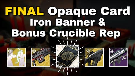 Final Opaque Card Location Iron Banner Returns Eververse And News