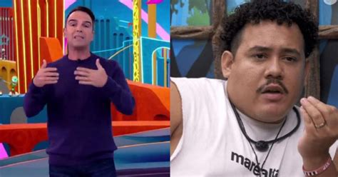 BBB BBB24 Tadeu Schmidt entra ao vivo e dá notícia para Lucas Buda que