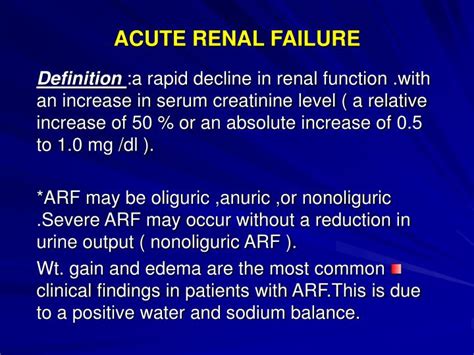 PPT - ACUTE RENAL FAILURE PowerPoint Presentation, free download - ID ...