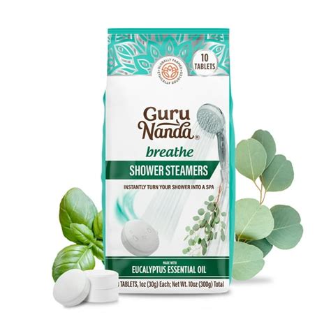 GuruNanda Breathe Shower Steamers- Vaporizing Eucalyptus Essential Oils ...