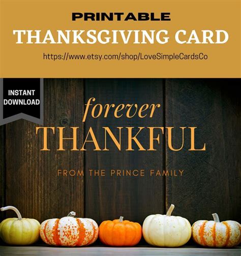 Printable Thanksgiving Card | Thanksgiving printables, Thanksgiving cards, Unique items products