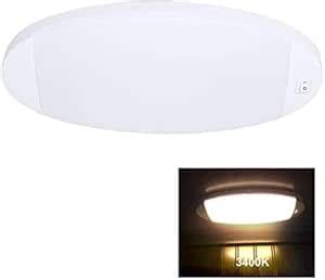 Facon LED 12V Bright Pancake Light Interior Ceiling Dome Light 7W 500