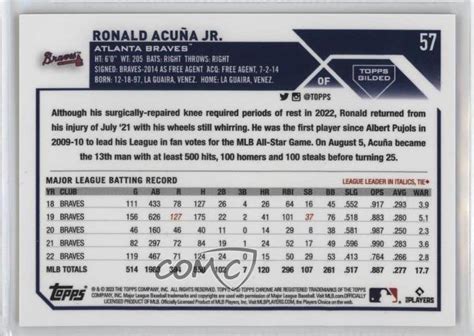 2023 Topps Gilded Collection Gold Wave Etch 75 Ronald Acuna Jr Acuña