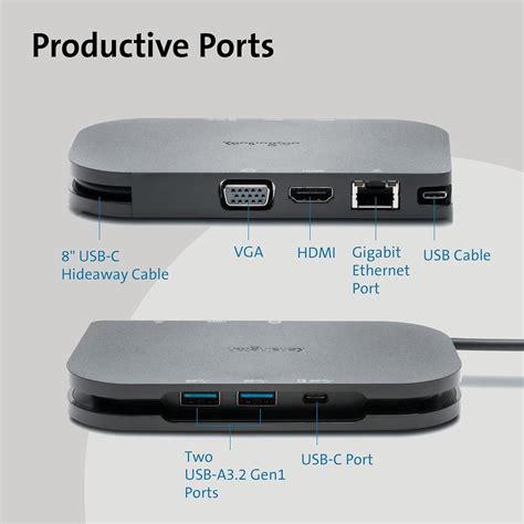 Kensington SD1610P Surface Dock for Microsoft Surface Pro 9 8 7 & 7 ...