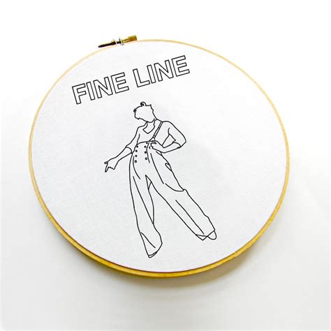 Harry Styles Fine Line Embroidery Stencil Pattern Etsy