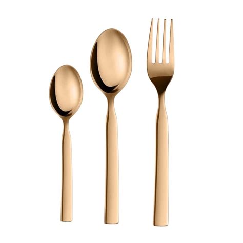 Fns Allie Stainless Steel Rose Gold Cutlery Set Of Pcs Buy Fns