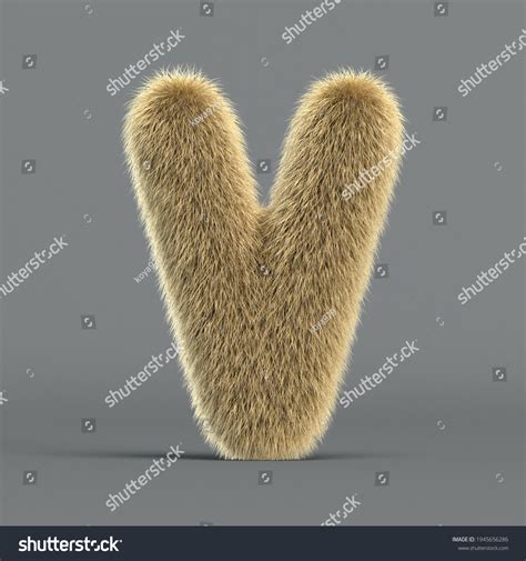 Hairy Font Furry Alphabet 3d Rendering Stock Illustration 1945656286