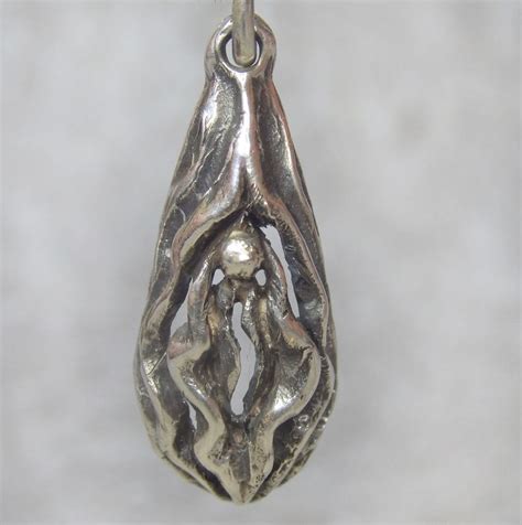 Silver Vagina Pendant Silver Jewelry To Order Custom Etsy