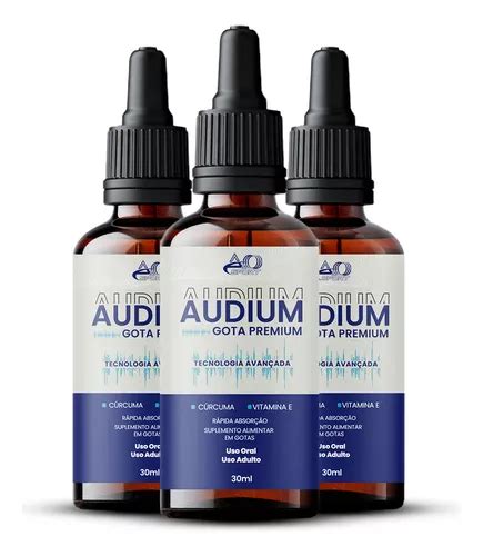 3x Audium Gotas 90 Ml Total Original Parcelamento Sem Juros