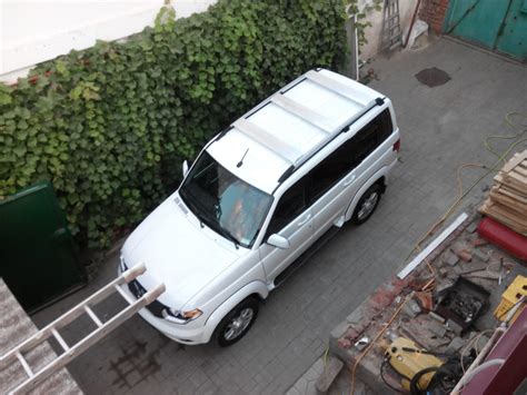 Поперечины на рейлинги. Дешёвый аэродинамический вариант. — УАЗ Patriot ...