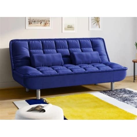 Canap Convertible Clic Clac Mishan En Tissu Bleu Prix Carrefour