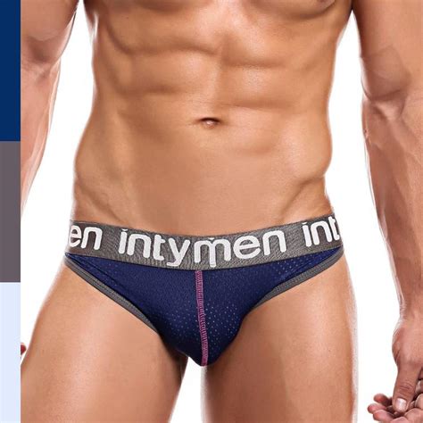 INTYMEN Complete Bikini ファッション メンズ セクシー下着 柔らか素材 ドットメッシュ ローライズ 吸水速乾 ジム 運動 通気性 ブリーフ ビキニ ini